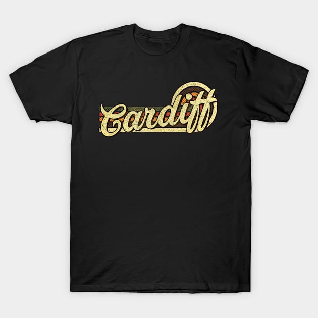 Cardiff city retro ribbon T-Shirt by NeedsFulfilled